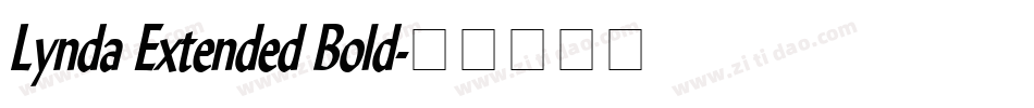Lynda Extended Bold字体转换